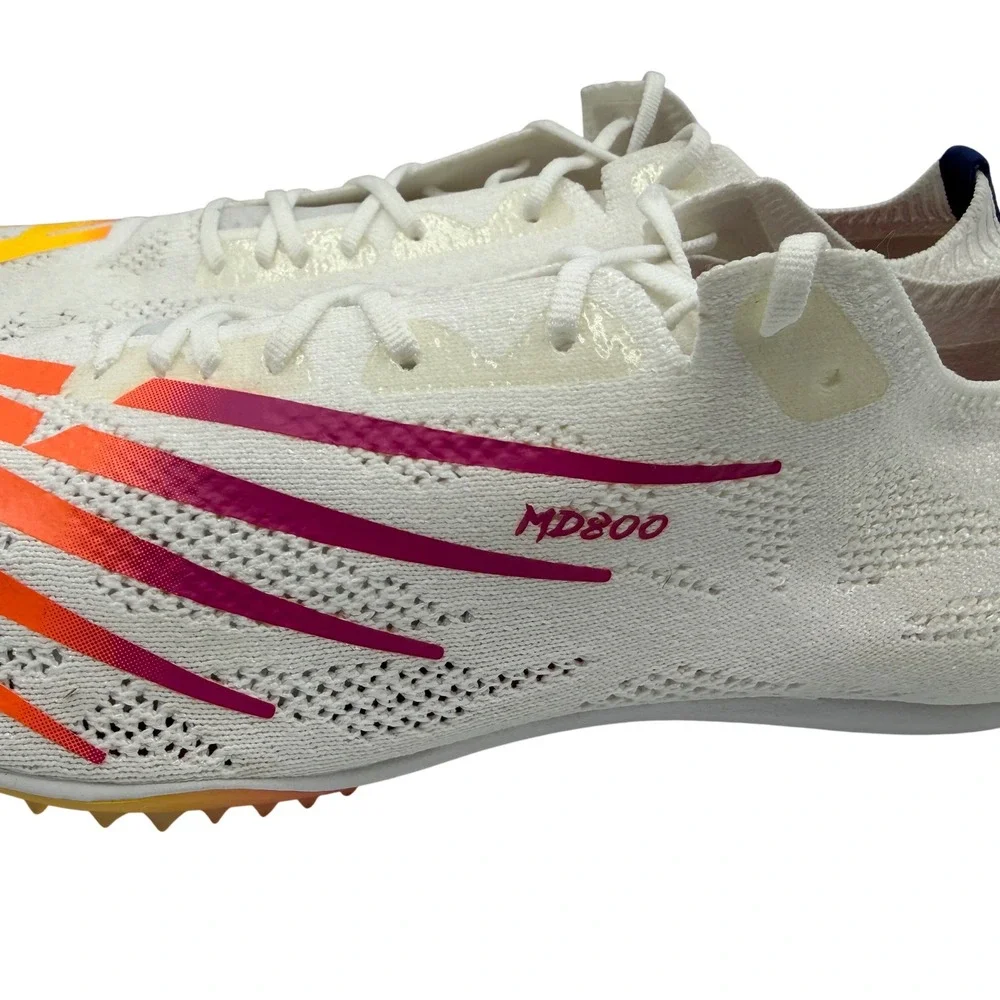 New Balance MD800v8 Running Spikes Mens 10.5 White Yellow New FuelCell MMD800W8 - Picture 6 of 14